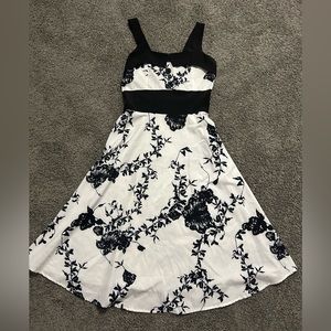 Black and White Floral Dress